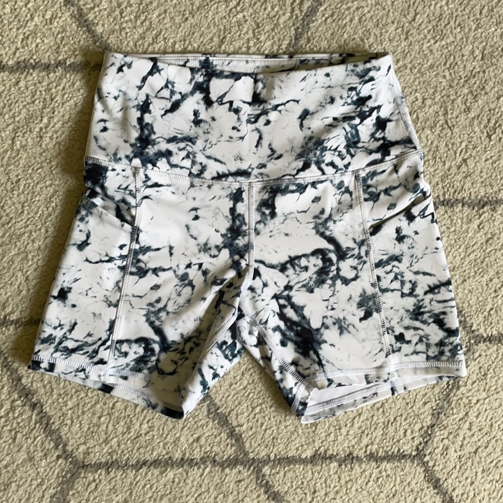 Marble print shorts